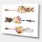 Designart - Ethnic Feathers and Flowers On Native Arrows II - Bohemian & Eclectic Canvas Wall Art Print